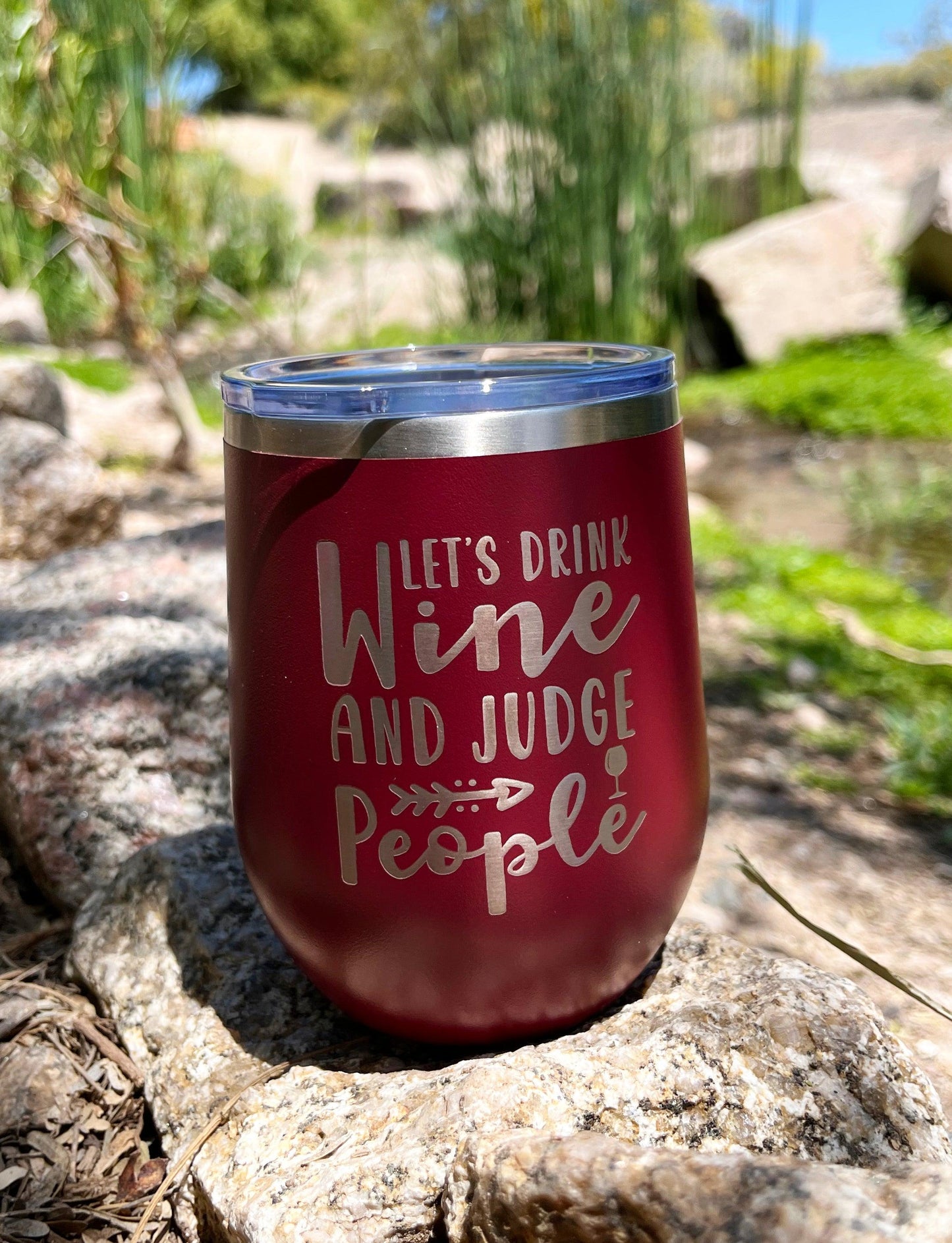 12 Oz Wine Stemless Tumbler - Lazer Made