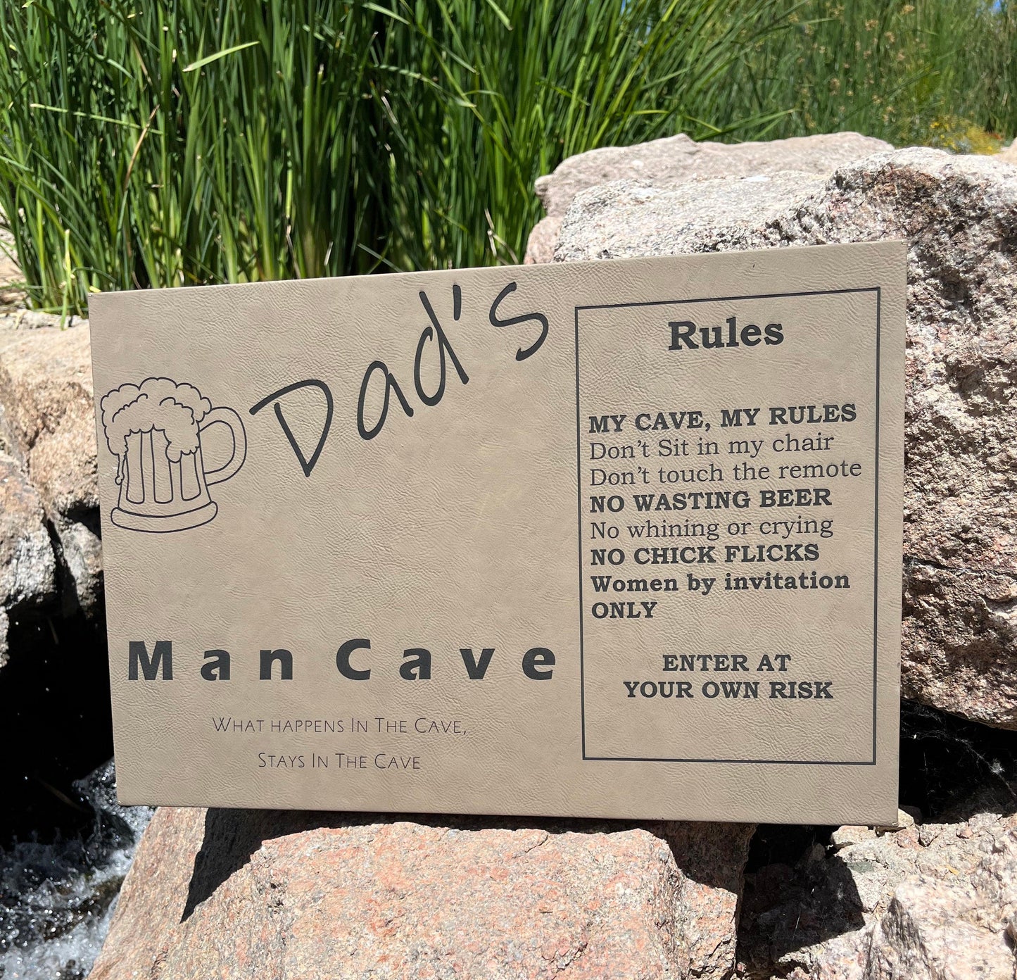 Man Cave Wall Decor - 12 x 18