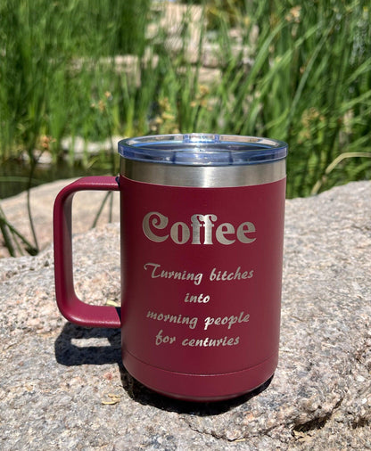 15 oz Vacuum Insulated Mug - Lazer Made