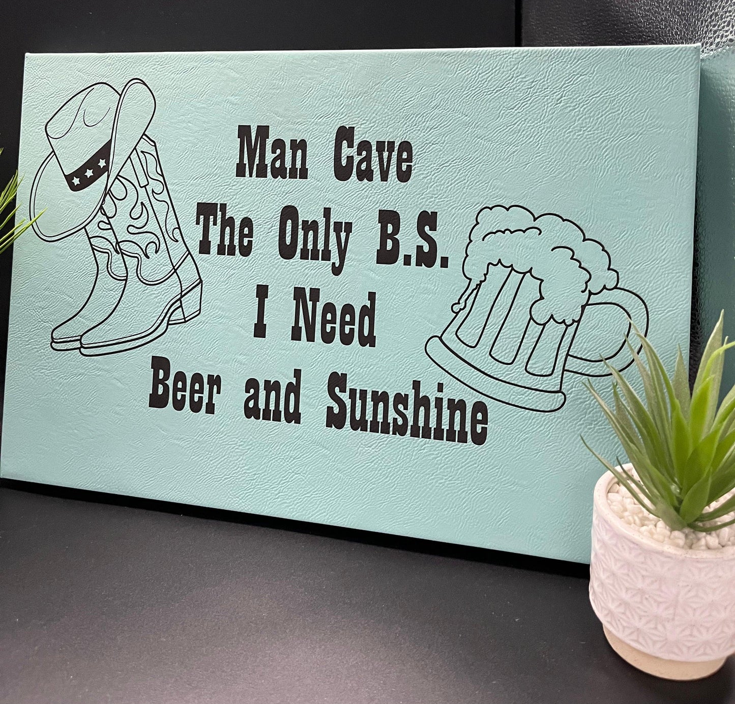 Man Cave Wall Decor - 12 x 18