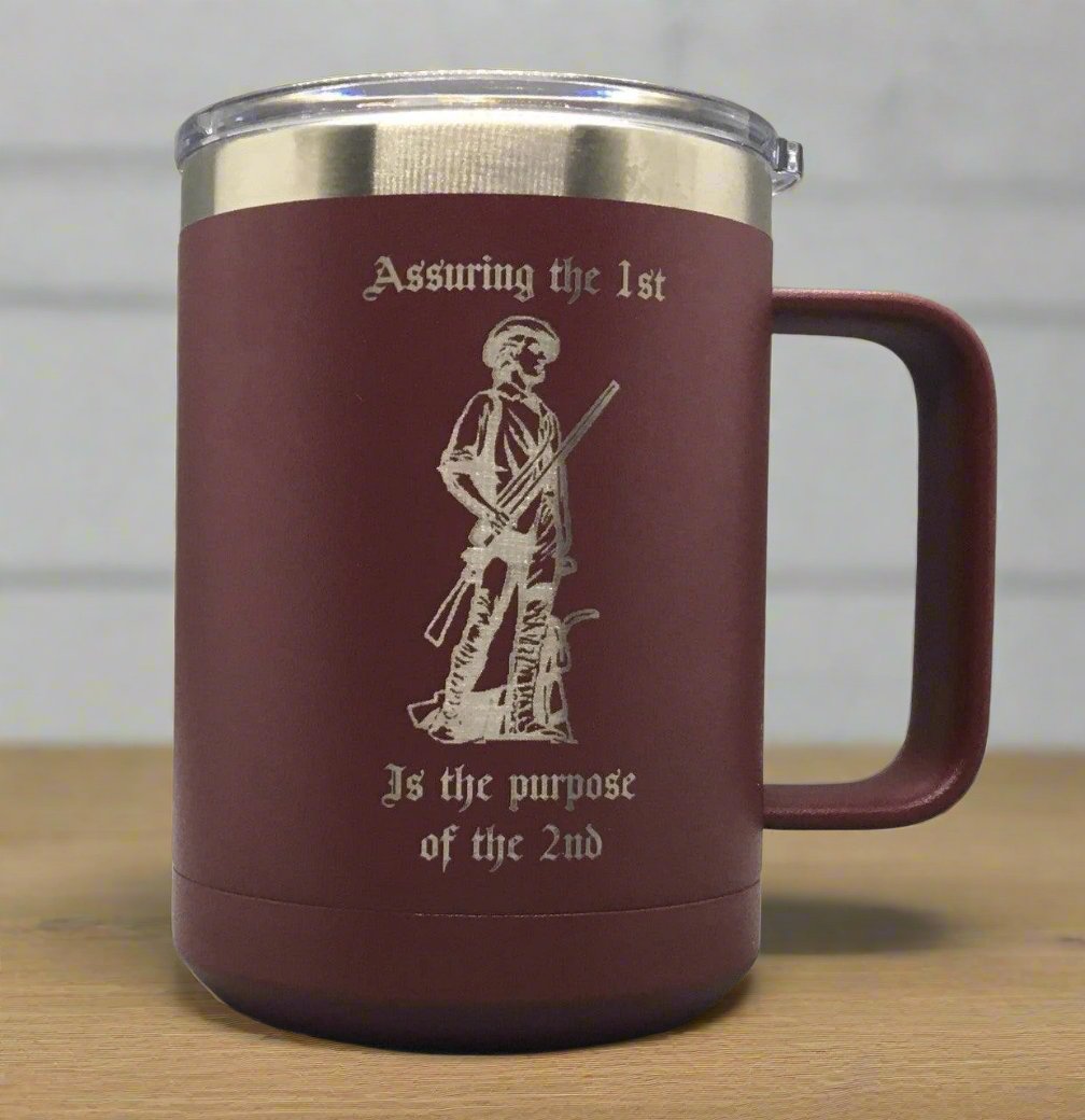 2A - Gadsden Flag 2nd Amendment 15 Oz Mug - Lazer Made