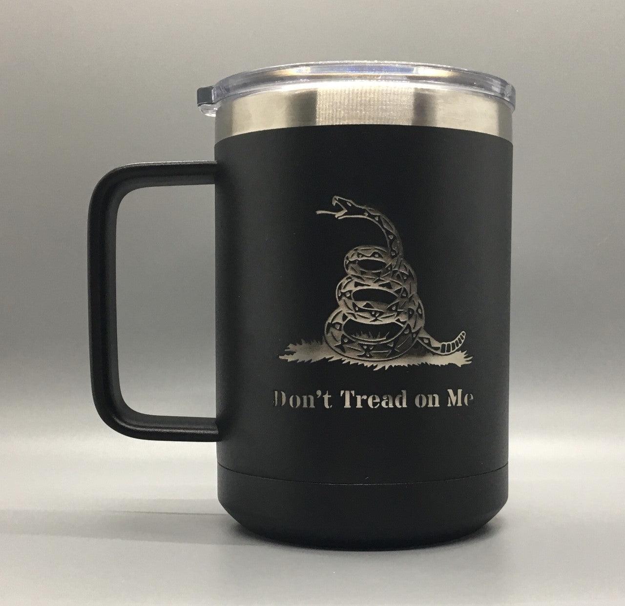 2A - Gadsden Flag 2nd Amendment 15 Oz Mug - Lazer Made