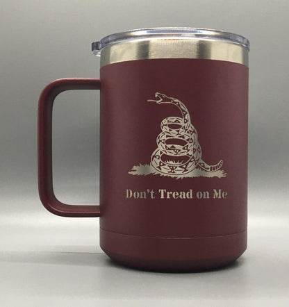 2A - Gadsden Flag 2nd Amendment 15 Oz Mug - Lazer Made