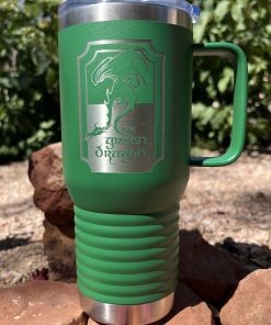 20 oz Travel Mug with Handle – Custom Laser Engraved Insulated Mug - Image 3
