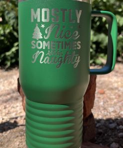20 oz Travel Mug with Handle – Custom Laser Engraved Insulated Mug - Image 4