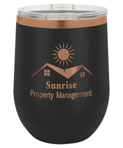 Insulated Wine Tumbler Black/Gold
