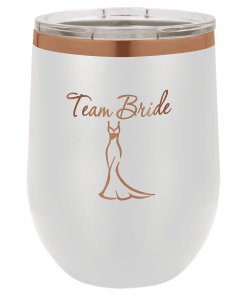 Insulated Wine Tumbler White/Rose Gold