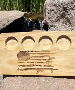 Apopa Natural Wood Flight Tray – Custom Laser Engraved for Wineries, Breweries & Entertaining