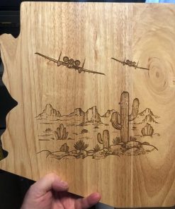 Alternative view of Arizona-Shaped Rubber Wood Cutting Board & Wall Decor